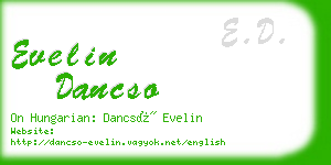 evelin dancso business card