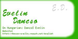 evelin dancso business card